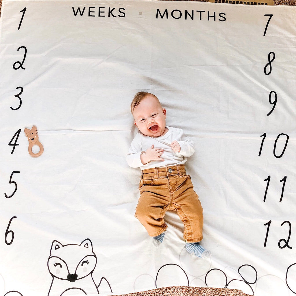 Fox Milestone Blanket Little Cheeks